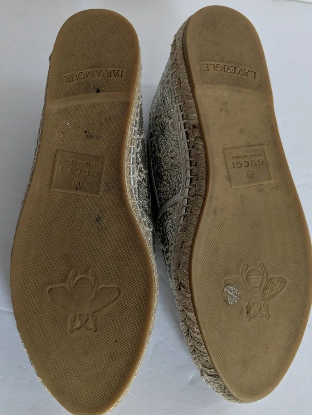 Gucci Gg Signature Heritage Logo Espadrilles Size 39
